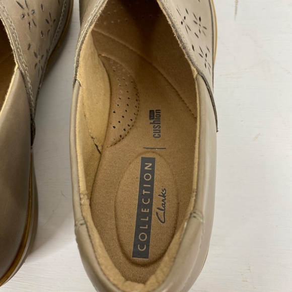 Clarks Everlay Dairyn Taupe Leather Slip On Comfort Loafer Sz. 7 M - Picture 9 of 13